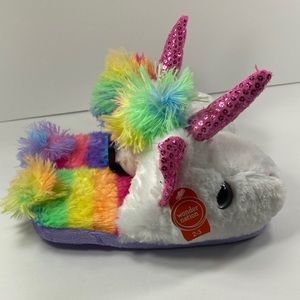 RAINBOW UNICORN SLIPPERS GIRLS NEW